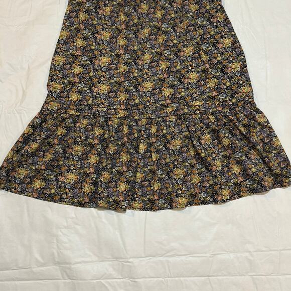 Target Cottage Core Floral Maxi Dress Size XS Blue Gold Prairie Feminine Modest - Picture 7 of 12